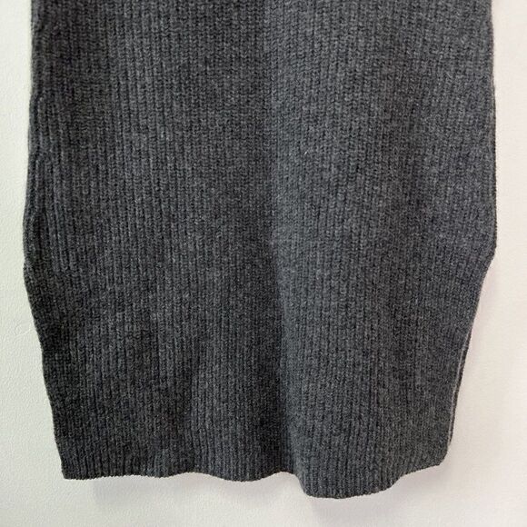 Theory Embree Charmant Mock-Neck Sleeveless Sweater in Dark Charcoal - Picture 6 of 10